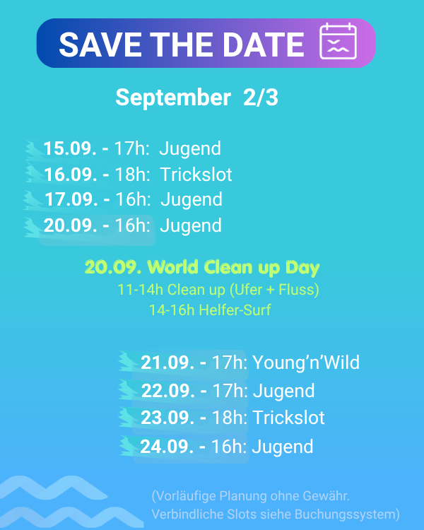 Termine Mitte September